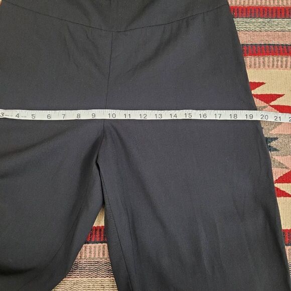 Akris Punto Black Wool Slacks Pants Sz US 10 Straight Leg Minimalist Career Work - Picture 6 of 9